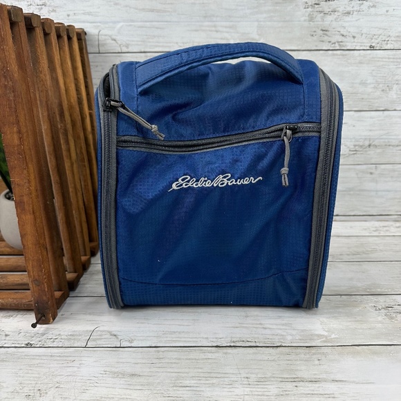 Eddie Bauer Travex Hanging‎ Toiletries Bag Travel Case Blue - Picture 1 of 11